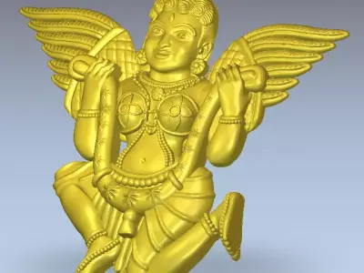 GANDHARVA BABY ANGEL 3D WITH WINGS 3D print model