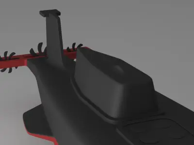 Submarine 3D Model with propellers 3D model