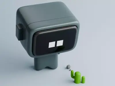 Cute Robot Character 3D Model Free 3D model