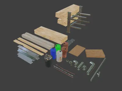 Construction Asset pack Low-poly 3D model