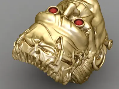 Antique Gents Signet Ring 3D print model