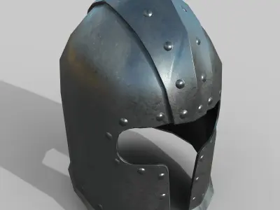 Warrior helmet Version 2 Low-poly 3D model