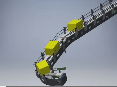 Slat Chain Conveyor industrial machine 3D model