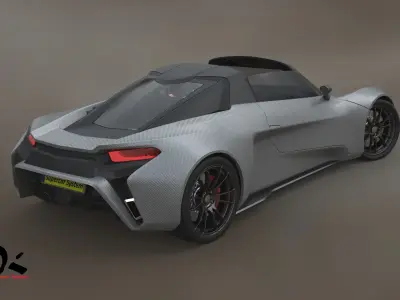 500 Group CherAn Supercar Concept 02 Free 3D model