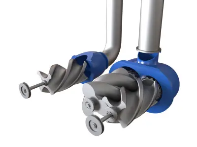 Screw compressors 3D model