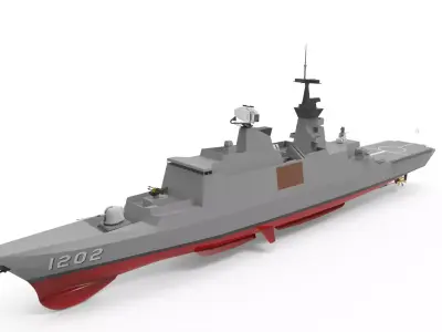 ROCS Kang Ding Frigate 3D model