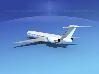 McDonnell Douglas MD-90 Unmarked 4 3D model