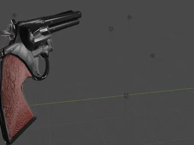 handgun revolver 3D model