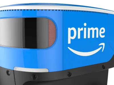 Delivery Robot Blue 3D model