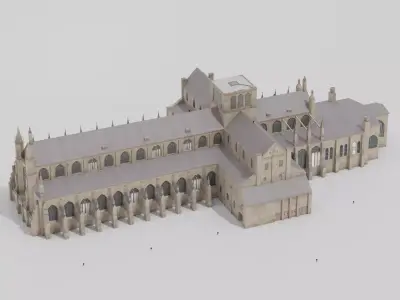 Winchester Cathedral Low-poly 3D model