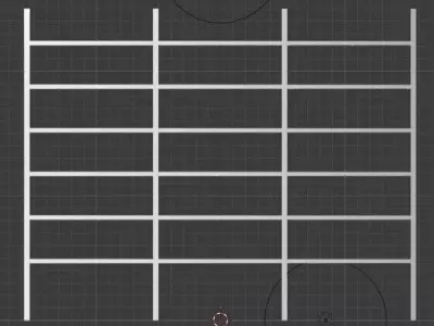 Industrial storage shelf 3D model