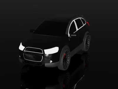 KKAZLcaptiva car Low-poly 3D model
