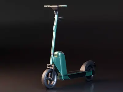 Electric scooter Low-poly 3D model by dimensionDazzle - Low-poly