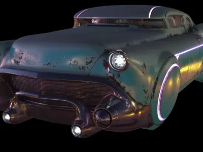 Futuristic flying car 3D model