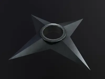 Shuriken 3D Model Low-poly 3D model