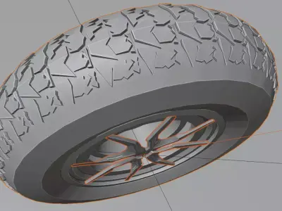 COMPLETE TYRE AND  RIM 3D MODEL  Free low-poly 3D model