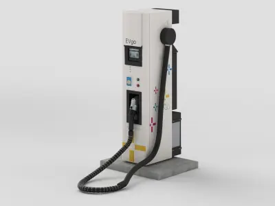 Electric Vehicle Charging Station EV GO Part 2 3D model