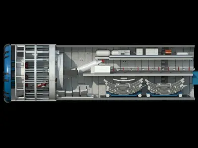 Tunnel Boring Machine Low-poly 3D model purchase