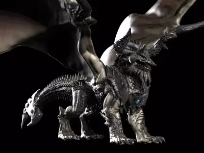 Epic 3D dragon Model 90k Low-poly 3D model