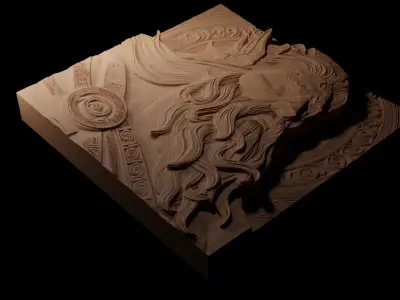 Tyr CNC 3d Print High Relief Sand Casting 3D print model