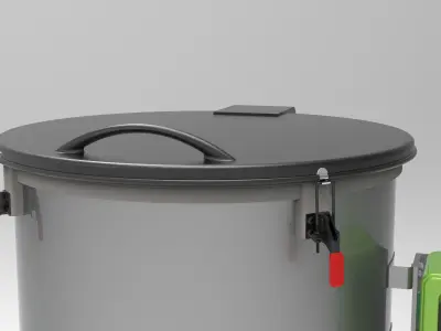 Plastic Granule Vertical Mixer 3D model