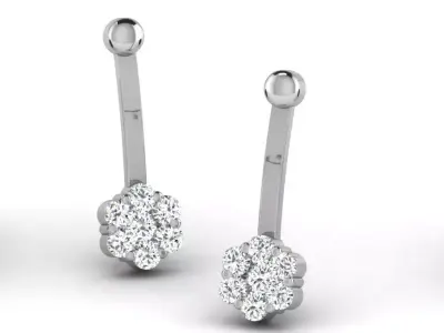 Diamond Earring 3D print model