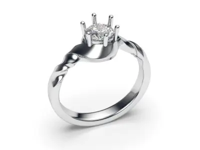 solitaire with ring sizes  8 part S95 3D print model