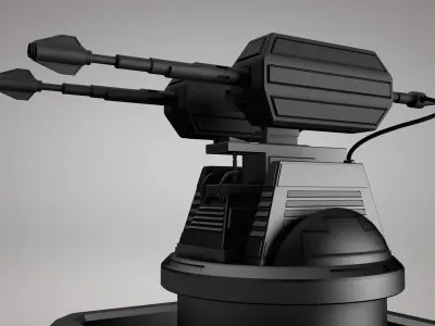 Sci Fi turret Free 3D model