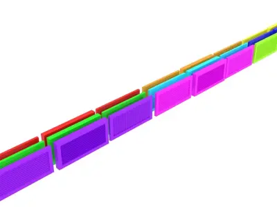 Colored Vent Covers Set 3D model