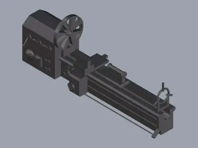 Roll Turning Lathe Machine 3D model