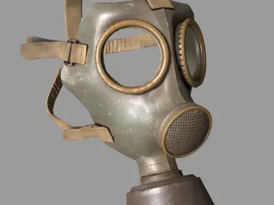 Gas Mask Low-poly 3D model purchase