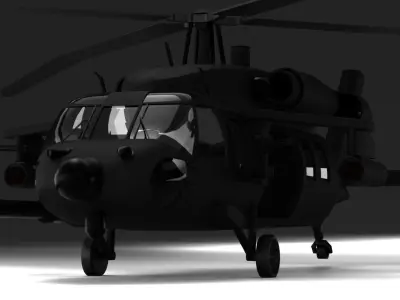 helicopter MH 60 L Free 3D model