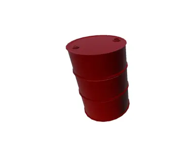 Oil Drum Low Poly Low-poly 3D model