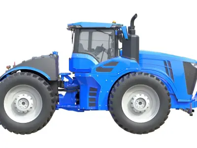Agricultural Tractor Wheeled   Low-poly 3D model