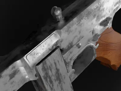 THOMPSON LOW POLY WEAPON Free low-poly 3D model