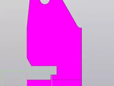 Heavy Duty Lifting Hook Bracket - Industrial Crane Part 3D model