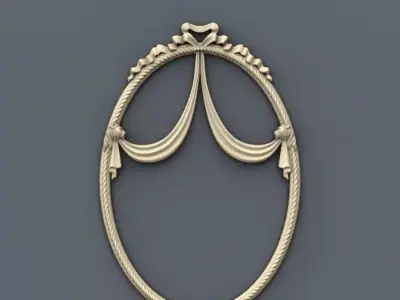 39 STL Ornamental Mirror Frames Bundle Baroque CNC Relief Models 3D model