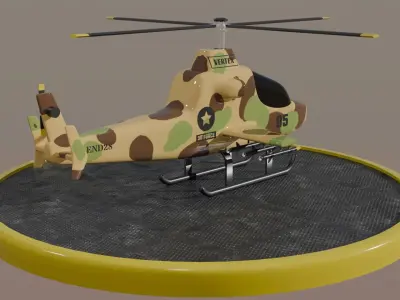 Military Helicopter 3D model