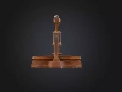 Antique Book Press Low-poly 3D model