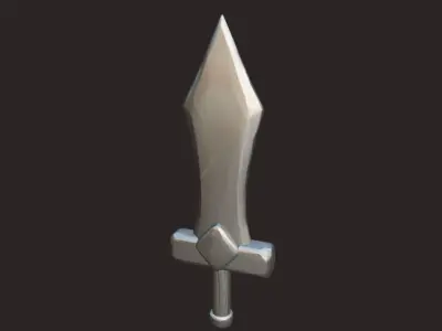 Fantasy Sword Low-poly 3D model 7