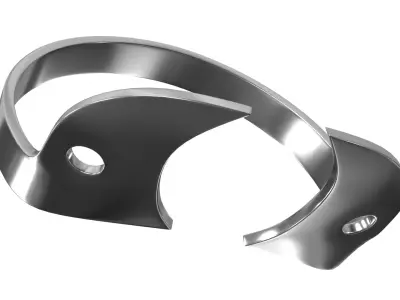 Endodontic Rubber Dam Clamp PBR Low-poly 3D model