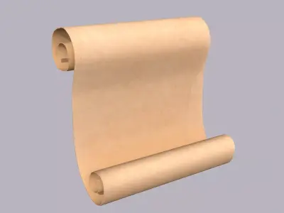 Paper Scroll Low-poly 3D model