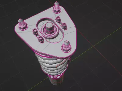 car susspension coilover 3D model