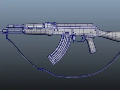 AK47 Assault Rifle 3D model purchase