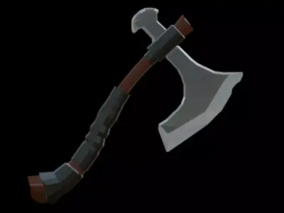 Combat Axe Free low-poly 3D model