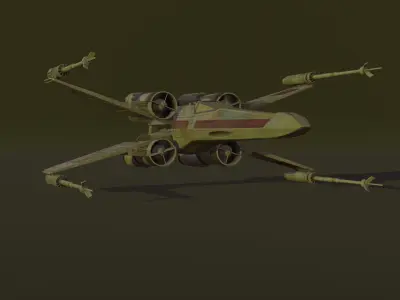 X-wing  Free low-poly 3D model
