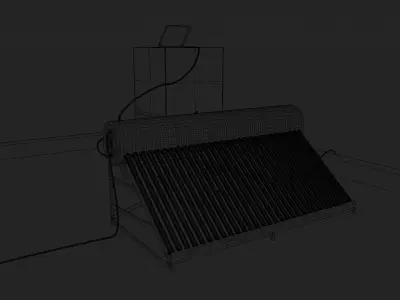 Sun heater 3d model low poly game ready Low-poly 3D model