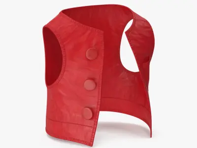 Cartoon Vest Red 3D model