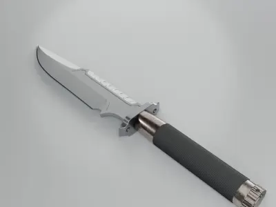 Marfione Interceptor Combat Knife Low-poly 3D model