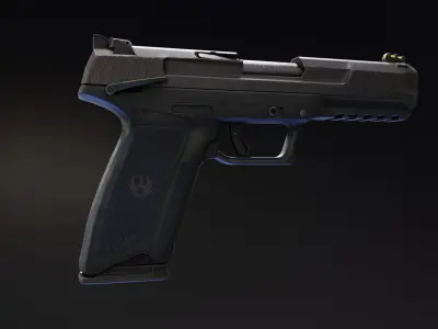 Ruger 57 Low-poly 3D model